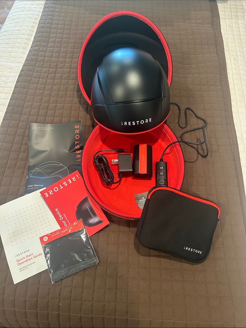 iRestore Elite Hair Growth Laser Helmet - Black & Red Brand New